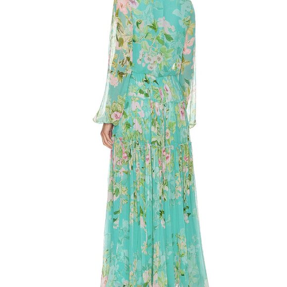 Hemant & Nandita Azra Maxi Dress in Green Floral – NWT – Size XS - Picture 3 of 16